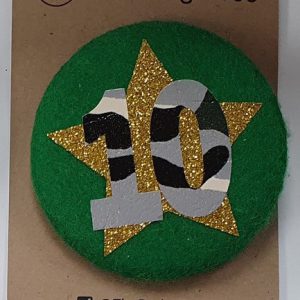 Age 10 Green Camouflage Badge