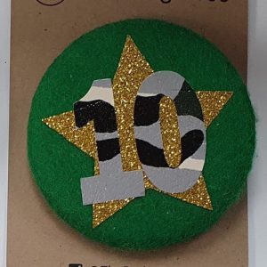 Age 10 Green Camouflage Badge