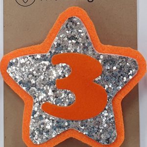 Age 3 Glitter Star Badge