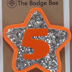 Age 5 Glitter Star Badge