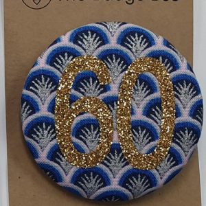 Age 60 Blue Liberty Art Deco Badge