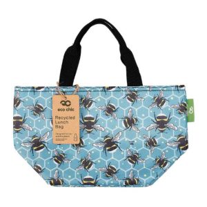 Blue Bumble Bee Recycled Lunch Bag
