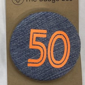 Age 50 Denim Retro Badge