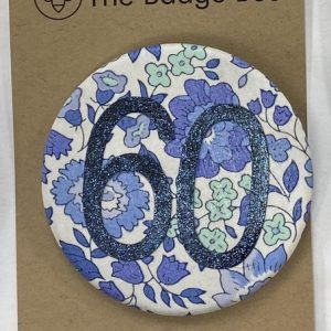 Age 60 Floral Badge