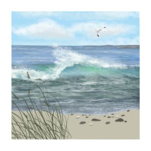 Seagull at High Tide by Carla Vize Martin