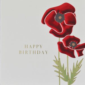 Embossed Birthday Poppy