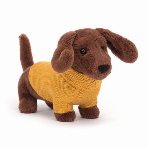 Sweater Sausage Dog Yellow