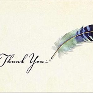 Watercolour Quill Thank You Notecards