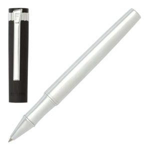 Chrome and Black Prestige Rollerball Pen