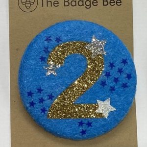 Age 2 Red/ Blue/ Gold Star Badge