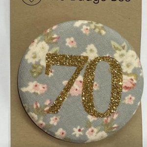 Age 70 Ditsy Floral Badge
