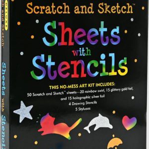 Scratch and Sketch Sheets With Stencils
