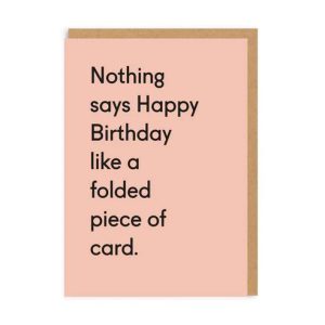 Folded Piece Of Card