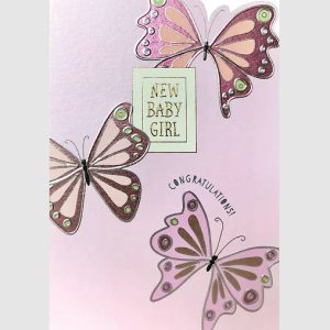 New Baby – Pink Butterflies