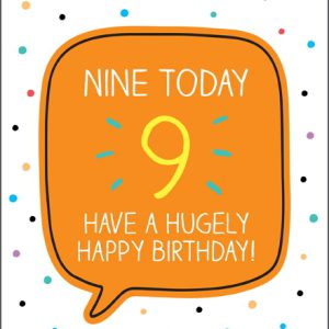 9th Birthday – Speech Bubble