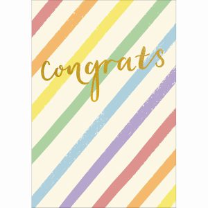 Congrats – Rainbow Stripes