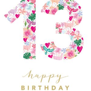 13th Birthday – Floral Numbers