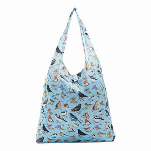 Blue Wild Birds Recycled Shopper