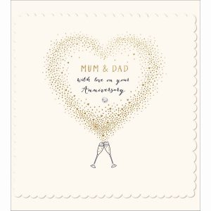 Anniversary – Mum & Dad Gold Heart