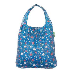 Navy Floral Recycled Shopper
