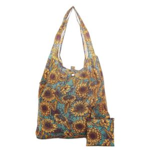 Teal Sunflower Recycled Shopper