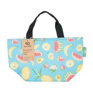 Blue Mixed Fruits Recycled Lunch Bag