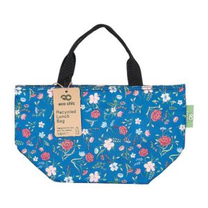 Navy Floral Recycled Lunch Bag
