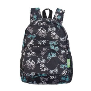 Black Bike Recycled Backpack Mini