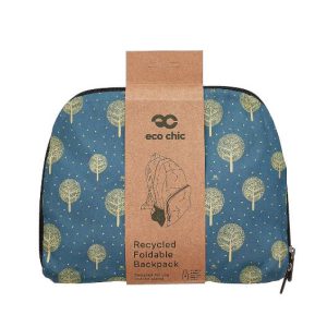 Blue Tree Of Life Recycled Foldable Backpack
