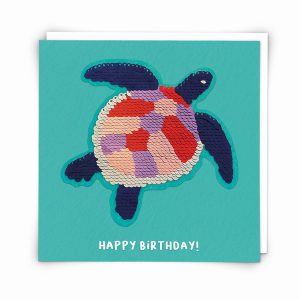 Birthday Turtle with Sequin Patch