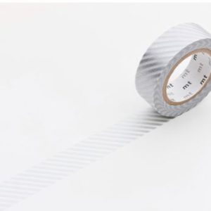 Stripe Silver Washi Masking Tape