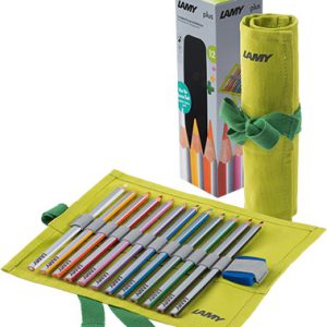 Plus Coloured Pencils with Green Roll (12)