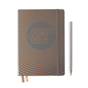 Write Don’t Talk A5 Hardback – Anthracite (dotted)