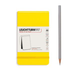 A6 Hardback Notepad – Lemon (dotted)