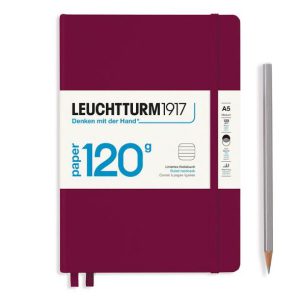 120G Edition A5 Hardback – Port Red (ruled)