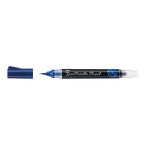 Dual Metallic Brush Pen –  Blue + Metallic Green