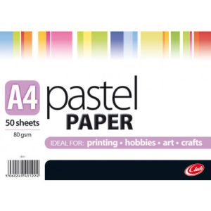 A4 Assorted Pastel Coloured Paper (50 Sheets)