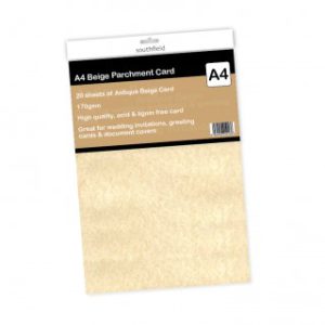 A4 Beige Parchment Card (20 Sheets)