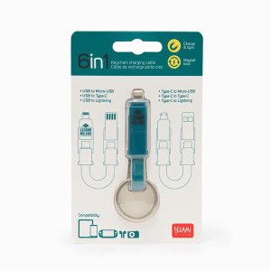 6-in-1 Keychain Charging Cable