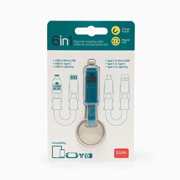 6in1 Keychain Charging Cable Warren & Son