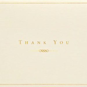 Gold and Cream Thank You Cards