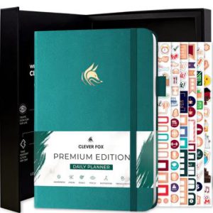 Premium Daily Planner, Viridian Green
