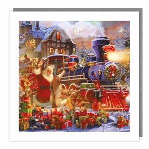 Santa Readying The Train – Pack of 5