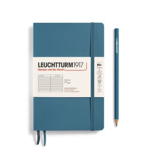 B6+ Softcover – Stone Blue (ruled)