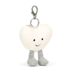 Amuseable Cream Heart Bag Charm