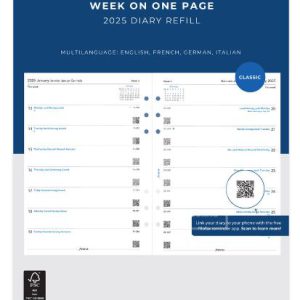 Week On One Page Refill 2025 – A5, Multilanguage