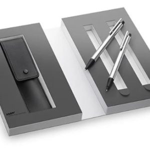 Lamy Logo Ballpen and Mechanical Pencil Set with Leather Case