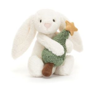 Bashful Bunny with Christmas Tree