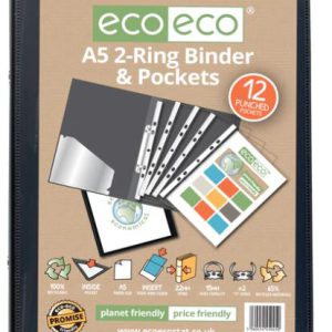 Slim A5 2-Ringbinder & Punched Pockets