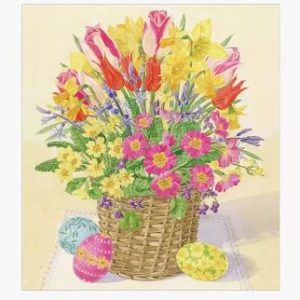 Basket of Spring Flowers – Pack of 5 Easter Cards